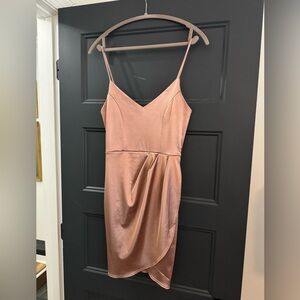 Forever Your Girl Mauve Satin Bodycon Dress